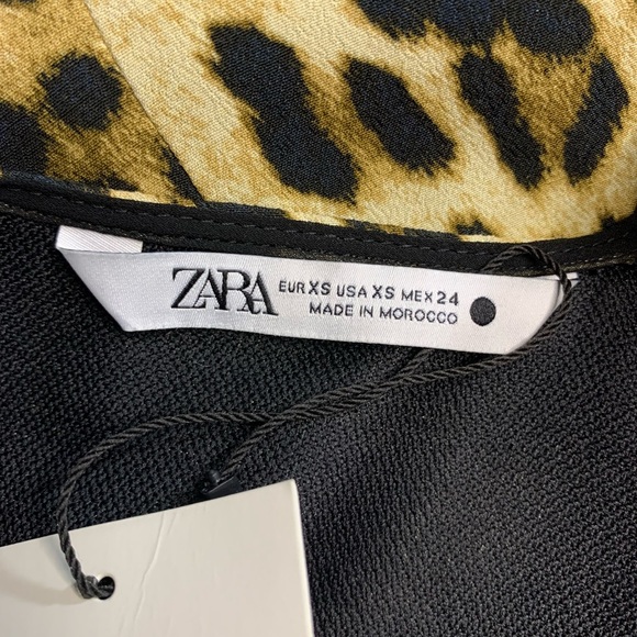 ZARA Leopard Print Mini Dress | Animal Print Sleeveless A-Line XS - Picture 8 of 11
